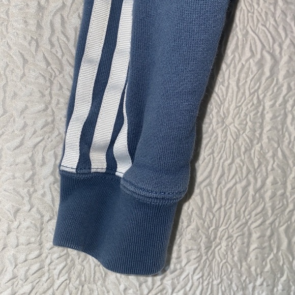 ADIDAS 3 Stripe Cropped Sweatshirt Hoodie - Picture 4 of 10